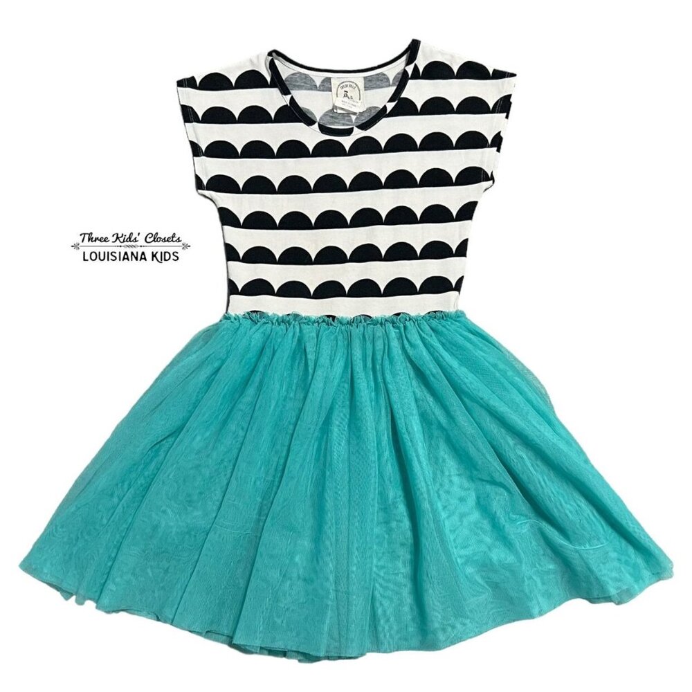 Taylor Joelle 8Y Color Me Happy Turquoise Tulle Dress